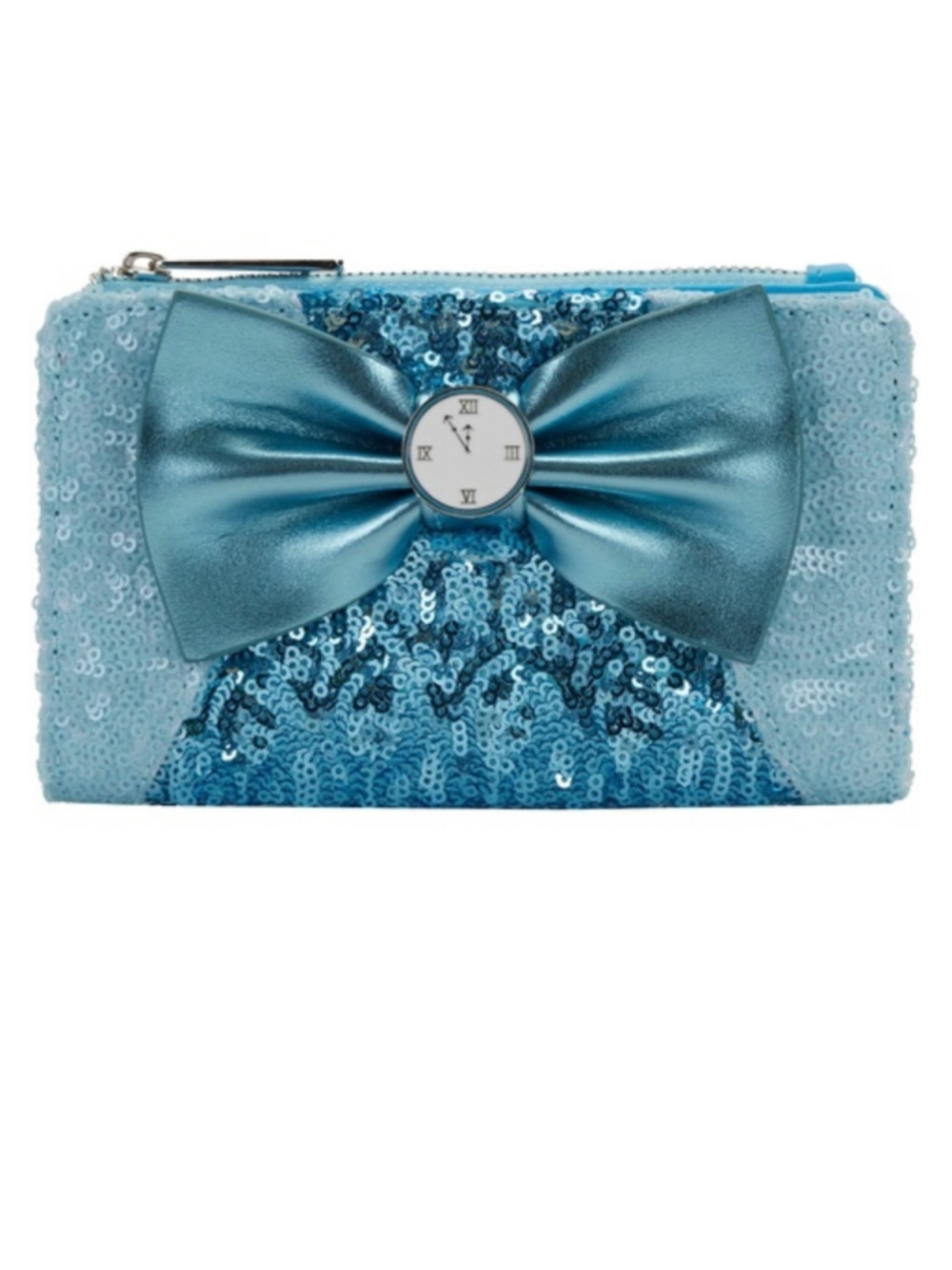 Loungefly Disney Cinderella Sequin Bow Clock Wallet NWT - Picture 1 of 2